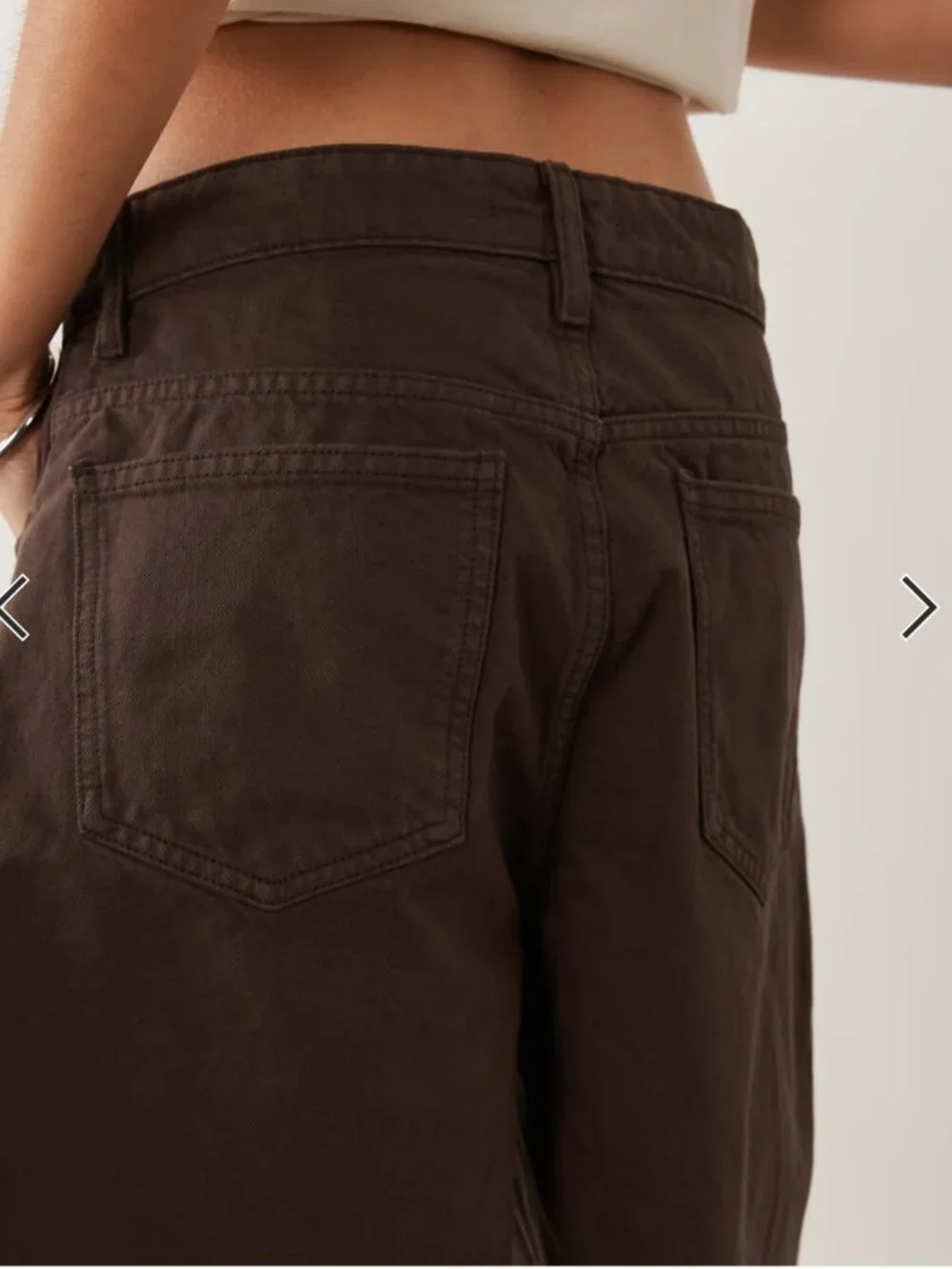 Mango 100% cotton denim shorts in chocolate brown size 8